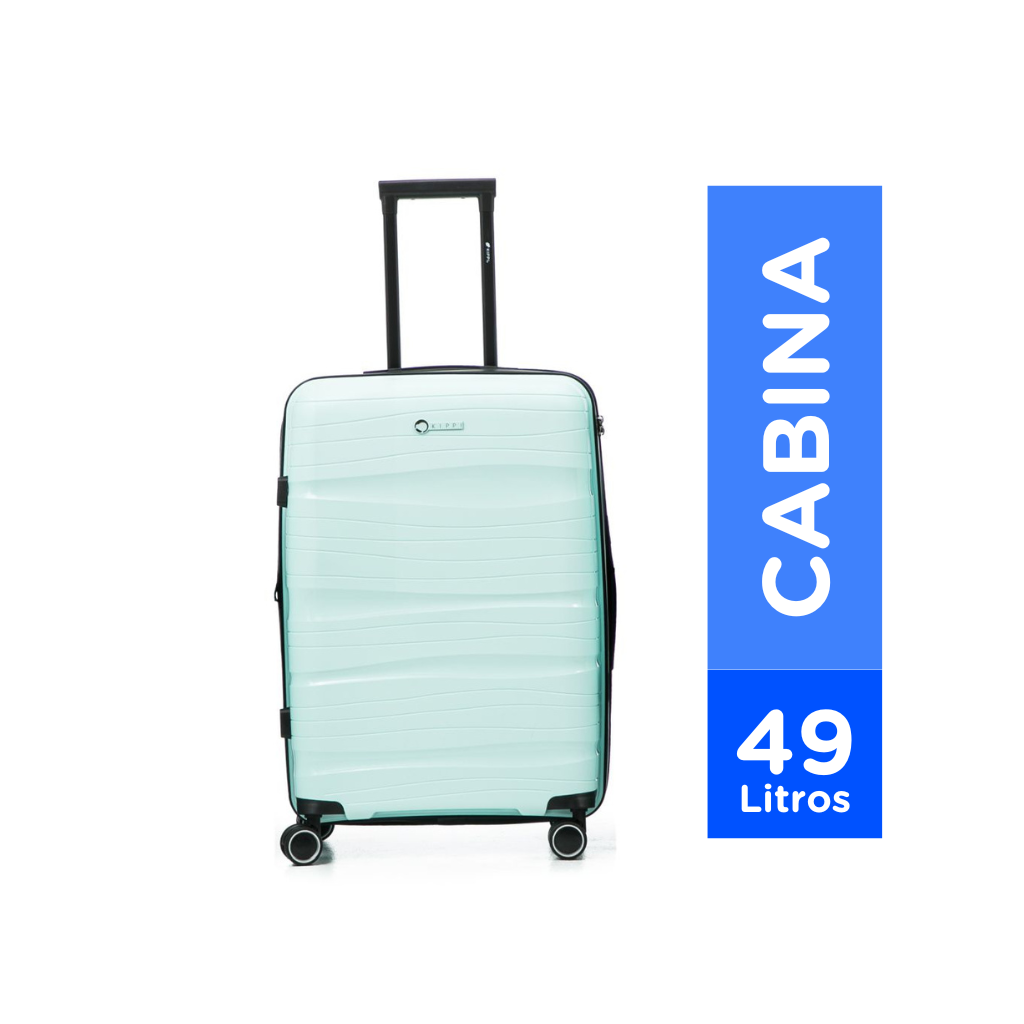 Maleta Kippi Cabina (S) Rígida Ultra Resistente y Expandible Wavy Menta