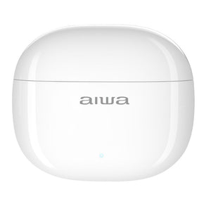 Combo Mochila Saxoline Cardiff Azul Marino 30 L + Audífonos Bluetooth Inalámbricos Aiwa Blanco