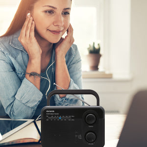 Combo Emergencia: Linterna LED Recargable USB 3000LM + Radio AM/FM Portátil AIWA