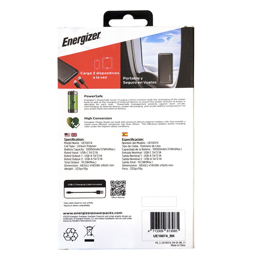 Cargador Portátil / Powerbank 10.000 Mah Energizer