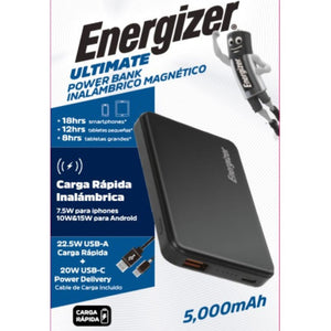 Combo Mochila Viaje Cabina 30L Sleve + Powerbank Energizer 5.000 mAh