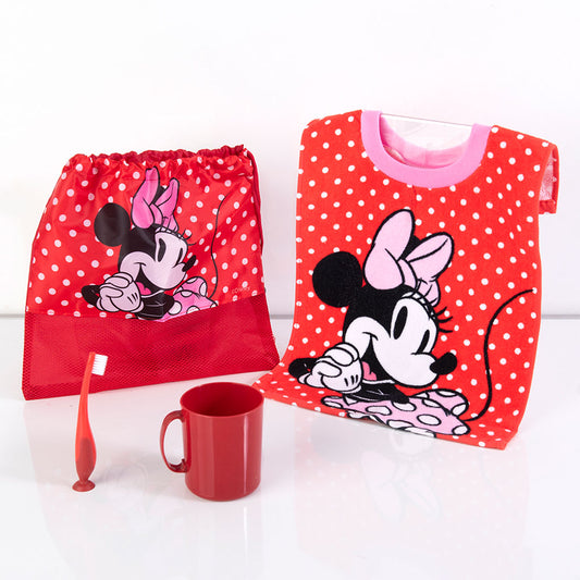 Set Toalla, Cepillo, Taza y Bolso Minnie