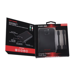 Cargador Batería Externa Power Bank 10.000 Mah Paw-300 Negro