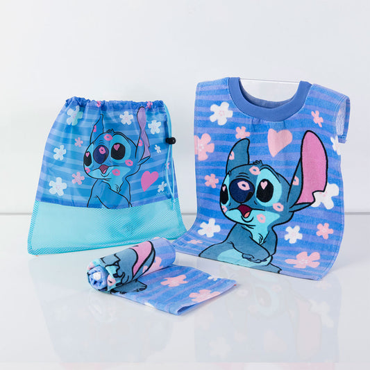 Set Toalla, Toalla de Cara y Bolso Stitch