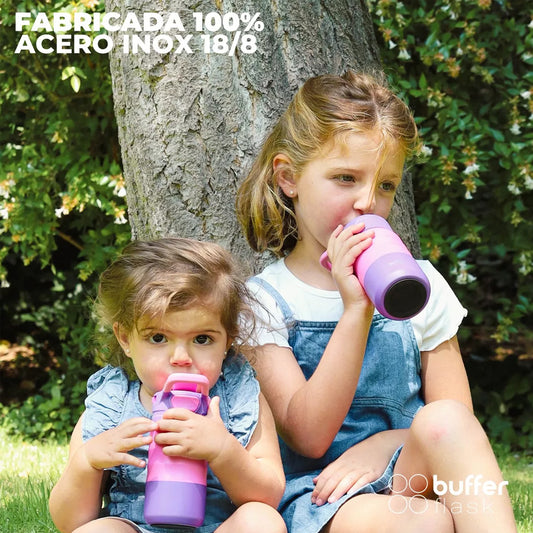 Botella Agua Térmica Kids Buffer 350ml Rosado
