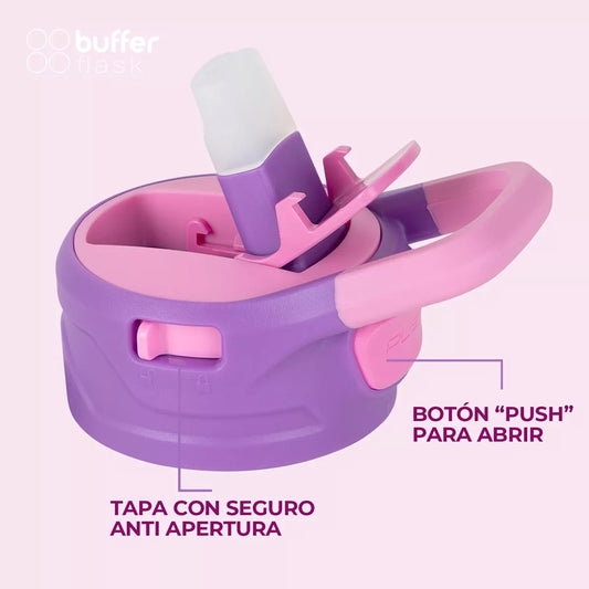 Botella Agua Térmica Kids Buffer 350ml Rosado