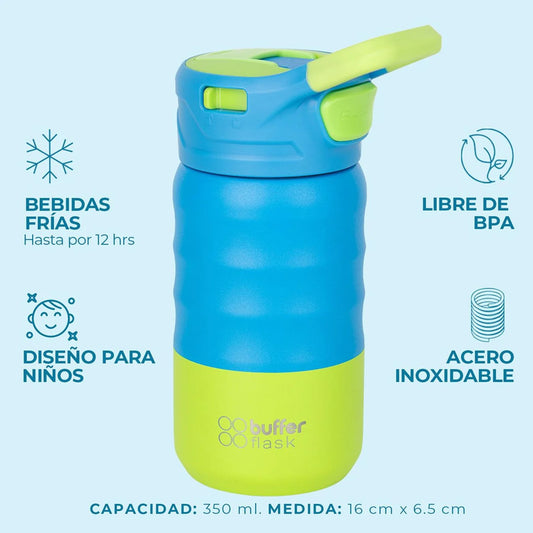 Botella Agua Térmica Kids Buffer 350ml Azul
