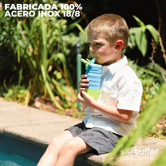 Botella Agua Térmica Kids Buffer 350ml Azul