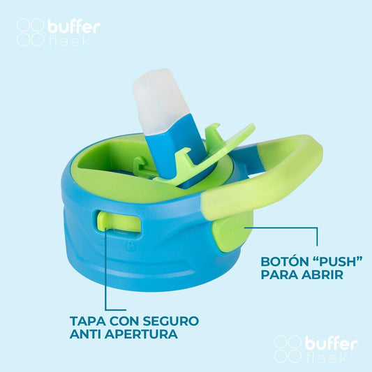 Botella Agua Térmica Kids Buffer 350ml Azul