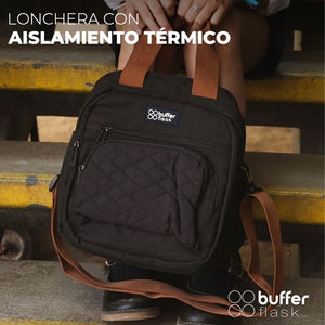 Lonchera Térmica y Mochila 2en1 Buffer Negro