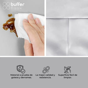 Bolso Cooler Expandible. Térmico  Buffer Gris
