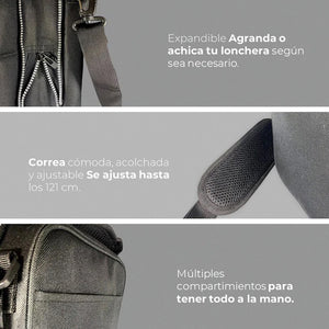 Lonchera Térmica Expandible Buffer Negro