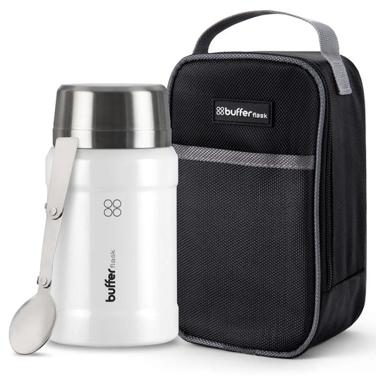 Termo Comida 800ml + Bolso y Cuchara Crema