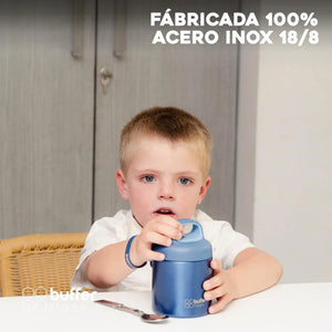 Termo Comida Kids 340ml + Cuchara Azul