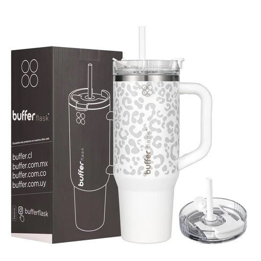 Botella Termica Mug Buffer Bora Bora 1,2Lt Frio y Calor Ice Leopardo