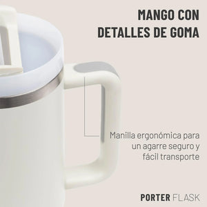 Botella Térmica Mug One2Go 1,2Lt Frio y Calor Marfil