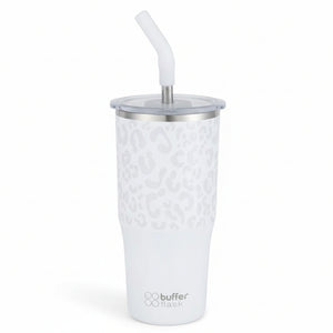Mug Vaso Térmico Buffer Roques 750 ml +Tapas Ice Leopardo