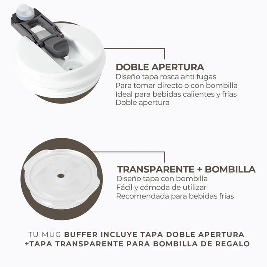 Combo Travel Grey: Mochila Viral Cabina 40L + Botella 750ml BUFFER