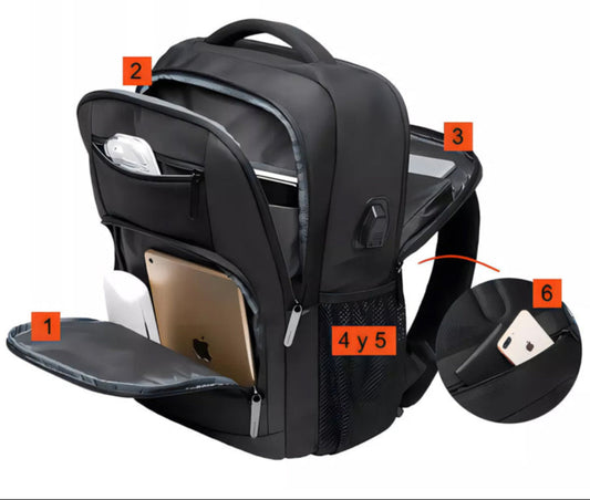 Mochila 20L. Viajes Cortos. Hardley Negro