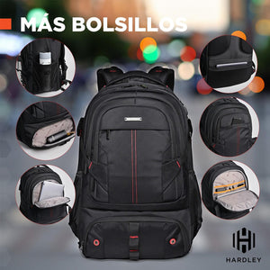 Mochila Notebook Hardley Impermeable Antirrobo Hombre Mujer