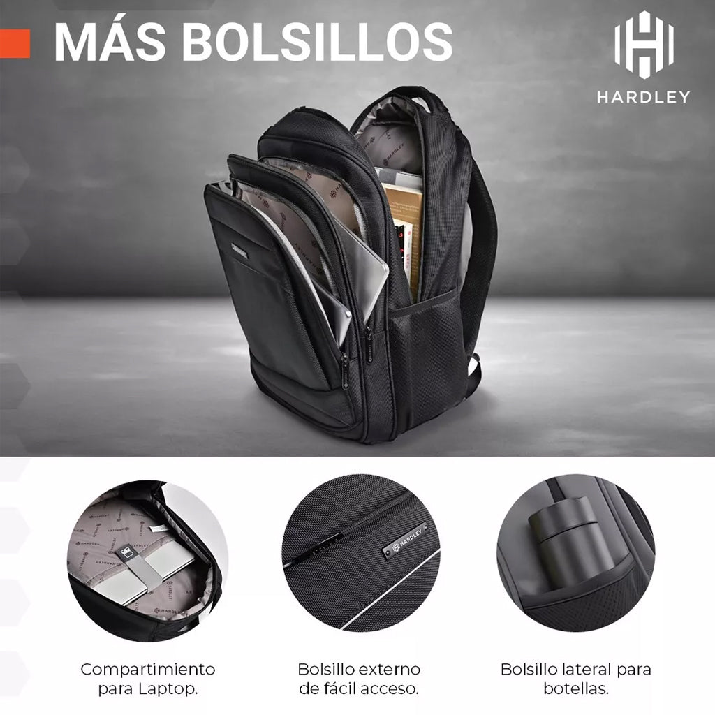 Mochila Notebook Impermeable Antirrobo Balistica Hardley Usb