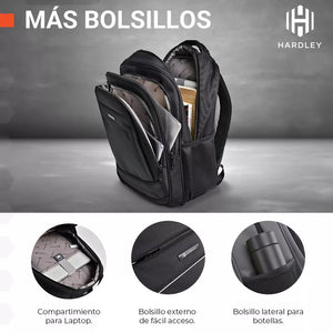 Mochila Notebook Impermeable Antirrobo Balistica Hardley Usb