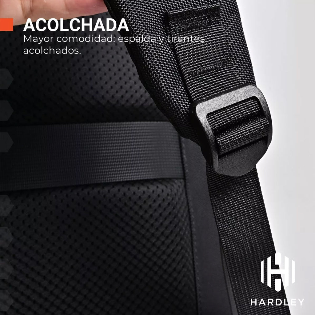 Mochila Notebook Impermeable Antirrobo Balistica Hardley Usb