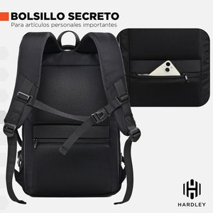 Mochila de Viaje Viral (Cabina Avión). Hardley 40L Balistica + Usb Black