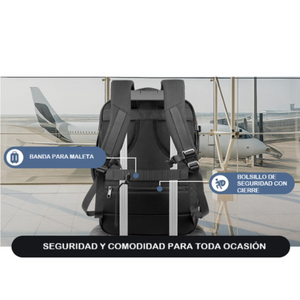 Combo Mochila Viaje Viral Montana Llaima 36L Negra + Banano Oracle Red Bull Racing