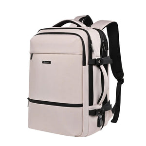 Mochila De Viaje Viral (Cabina Avión).40L Hardley+ Usb Beige