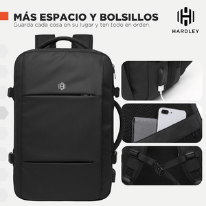 Mochila de Viaje Viral. (Cabina Avión). 47l Hardley Nylon Balistico Ajustable
