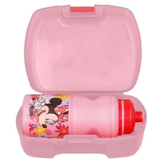 Set 2Pcs Premium Porta Sándwich + Botella Minnie