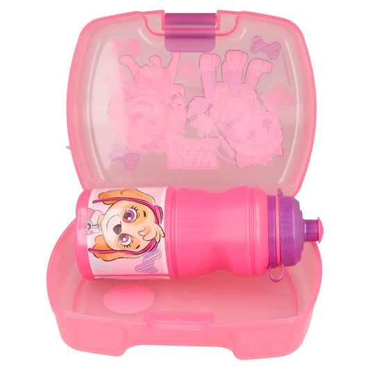 Set 2Pcs Premium Porta Sándwich + Botella Paw Patrol Niña