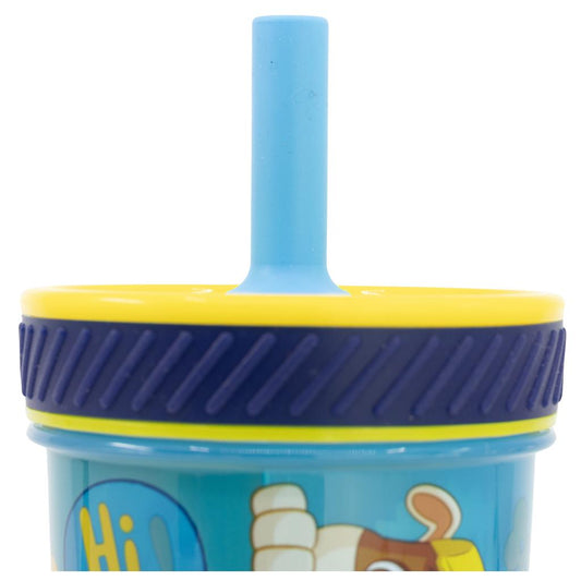 Vaso con Bombilla Silicona Antivuelco Paw Patrol Boy 370ml