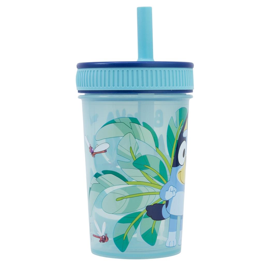 Vaso Antiderrame Con Bombilla y Tapa Bluey