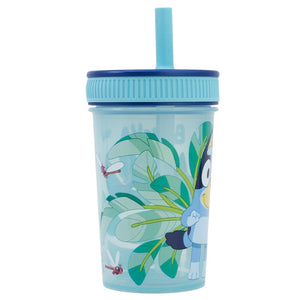 Vaso Antiderrame Con Bombilla y Tapa Bluey