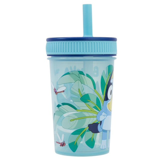 Vaso Antiderrame con Bombilla y Tapa Bluey