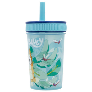 Vaso Antiderrame Con Bombilla y Tapa Bluey