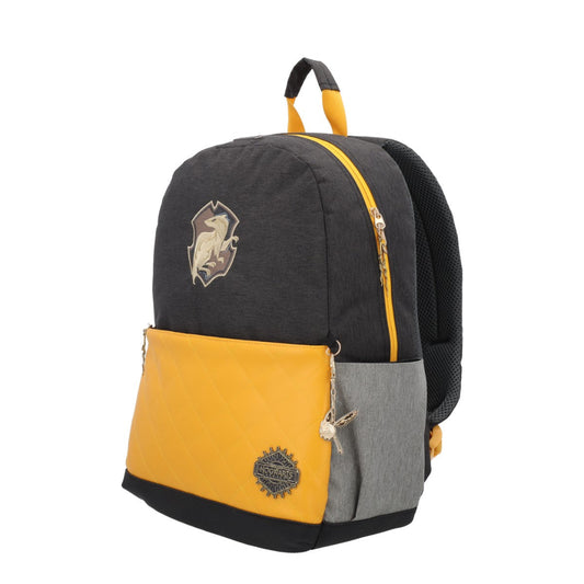 Mochila Harry Potter Hufflepuff Amarillo Negro