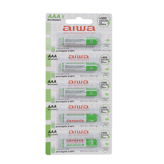 Blister 5 Pilas AAA Aiwa