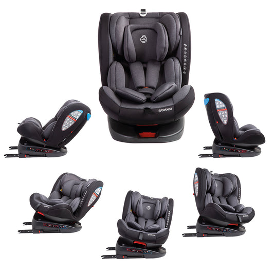 Silla de Auto Convertible 360° Isofix Saturn Gris