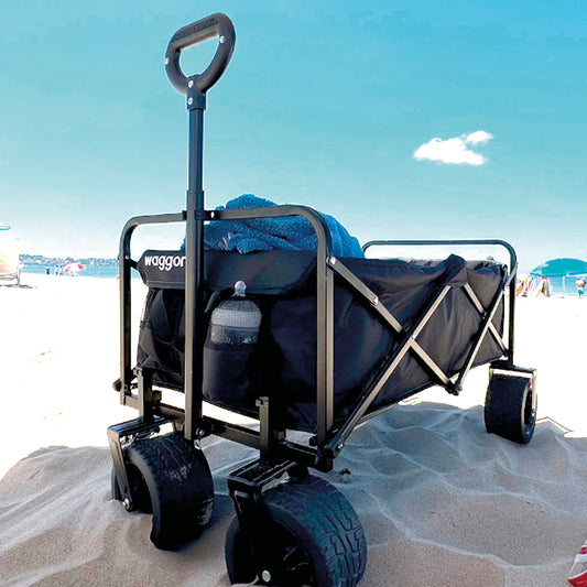 Carrito Plegable Camping Playa Niños Negro