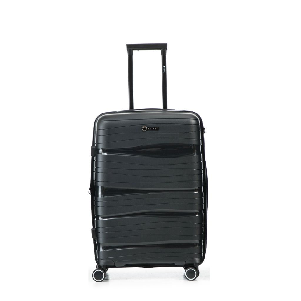 Maleta Kippi Cabina Rígida Ultra Resistente Wavy Negro | Tienda Copec