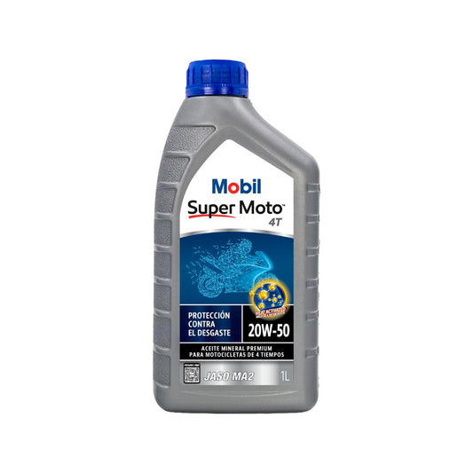 Aceite Moto 4T 20W-50 1 L Mobil Super