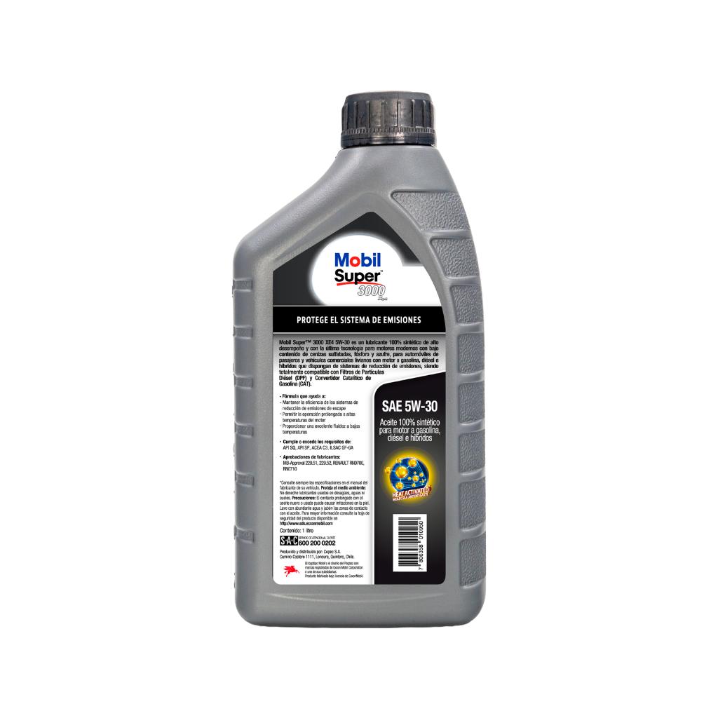 Pack 6 Aceites Mobil Super 3000 XE4 5W-30 1L | Tienda Copec