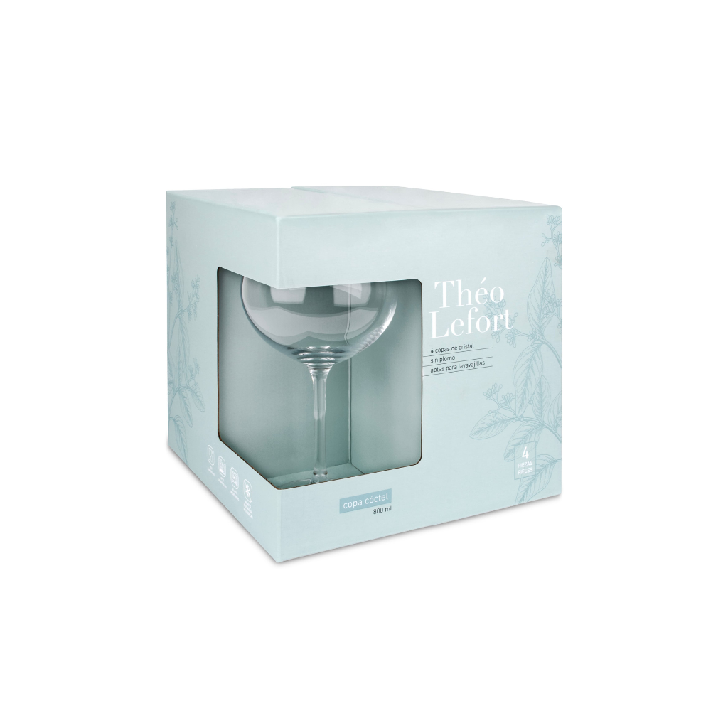 Pack de 4 Copas Coctel Cristal 800ml