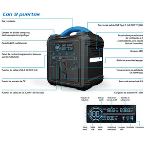 Generador de Energía Portátil FORZA 700W