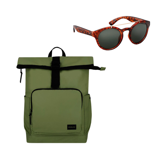 Combo 51% OFF Mochila Preston Olive Green + Lentes de sol Rotter & Krauss