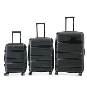 Combo 1 Maleta Cabina S + 1 Maleta M Wavy Negro Kippi