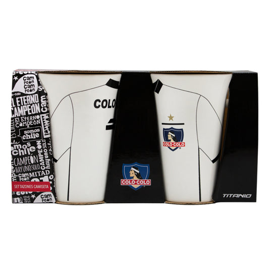 Set 2 Tazones Colo Colo
